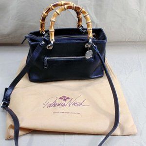 Patricia Nash Angela Leather Bamboo Handle Tote Shoulder Bag